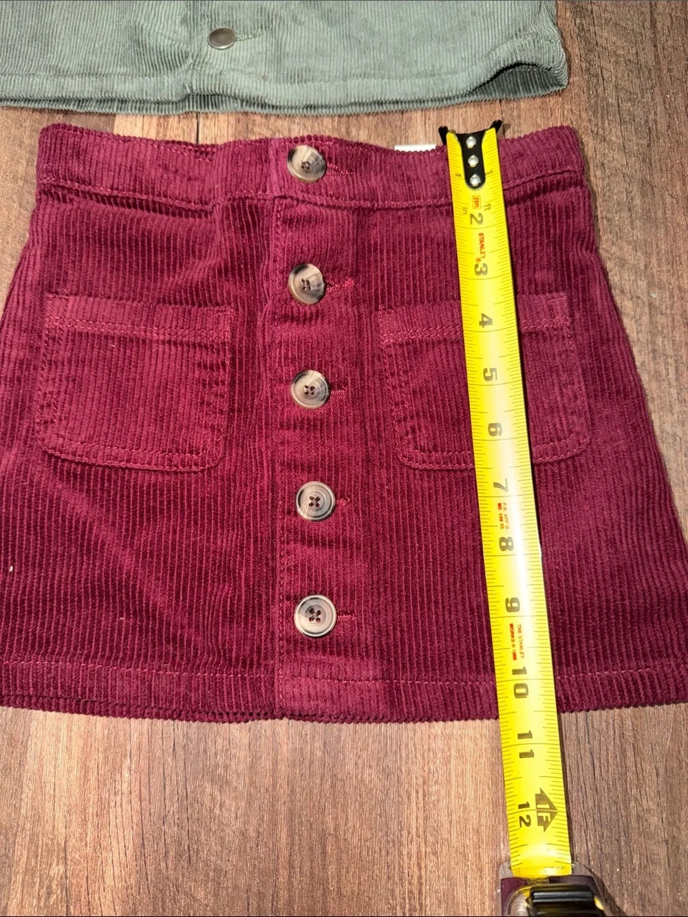 Lot of 2 The Children’s Place Skirt Girls Corduroy Size 4 NWT Green & Burgundy